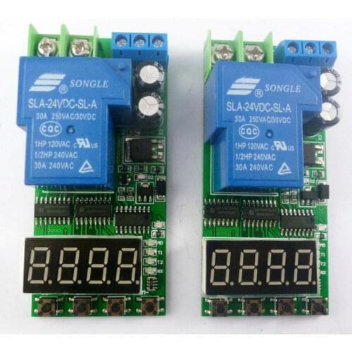 2PCS IO23C01 DC 12V 30A High Power Delay Relay Board ON/OFF Self-locking Momentary Time Switch