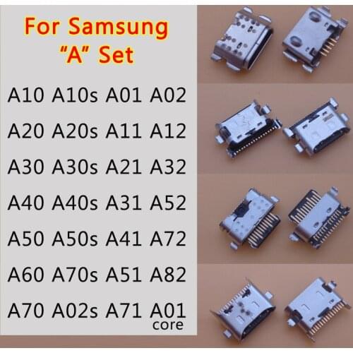 10pcs USB Jack Connector Charging Port For Samsung Galaxy A10 A20 A30 A50 A70 A51 A21s A01 A11 A21 A31 A30s A50s A20s A10S A12