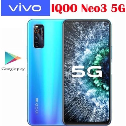 Original Official New Vivo IQOO Neo 3 5G Cell Phone Snapdragon 865 6.57inch 2400x1080P 44W Super Charger 4500Mah NFC Android 10