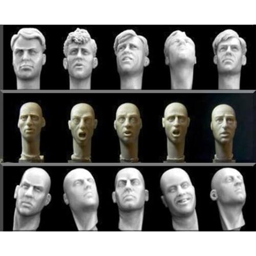 Resin Soldiers of World War II Soldiers transformed their head portraits (one piece with 15 different ones) 1:35