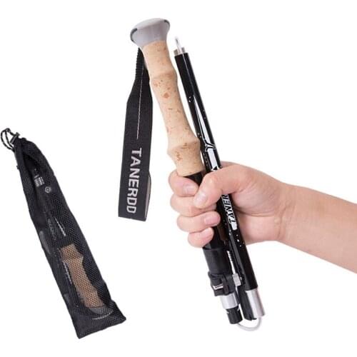 Ultra-light carbon 5-section telescopic cane adjustable trekking trekking pole outdoor camping hiking climbing walking stick