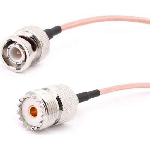 UHF SO239 Female To BNC Male RG316 Pigtail Cable 15cm Radio Coaxial Antenna Cables