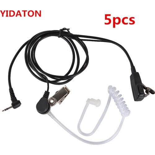 YIDATON 5pcs Covert Acoustic Tube Earpiece Headset for Motorola MR350R MS350R COBRA Walkie Talkie Two Way Radio T6210 T6222