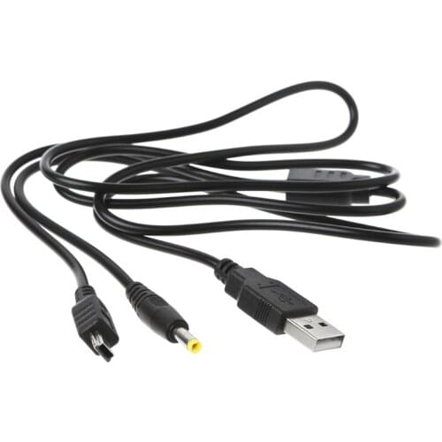2-In-1 USB Data Cable Charger Charging Cord For PSP 2000 3000 Gaming Accssories