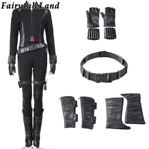 Winter Soldier Cosplay Widow Costume Natasha Romanoff Battle Bodysuit Fancy Halloween Party Outfit With Shoe Covers