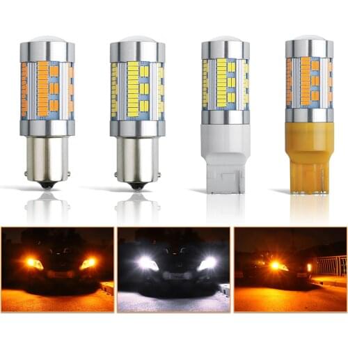 1PCS T20 7440 W21W LED Canbus 1156 BA15S P21W BAU15S PY21W Bulb 4014 105SMD For Reverse Turn Signal Light No Hyperflash White
