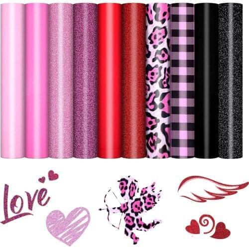 10 roll Heat Transfer Vinyl 12×10 Inch Transfer Vinyl Iron on for Clothes Decor Film Easy to Cut Home DIY Sewing Accessories