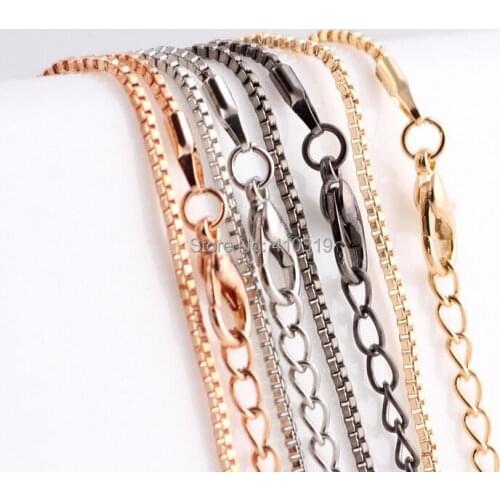 10PCS/lot Mix Colors Metal Box Floating Chain / Necklace Fit For DIY Alloy Memory Locket Pendant
