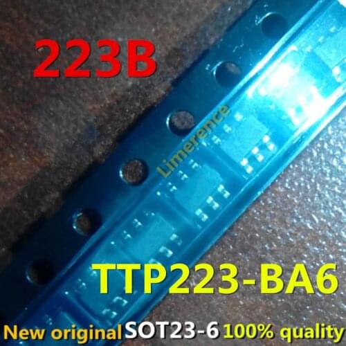 10PCS TTP223-BA6 TTP223 SOT-23 223B SOT23-6 SOT SMD new and original IC Chipset Support the BOM one-stop supporting services