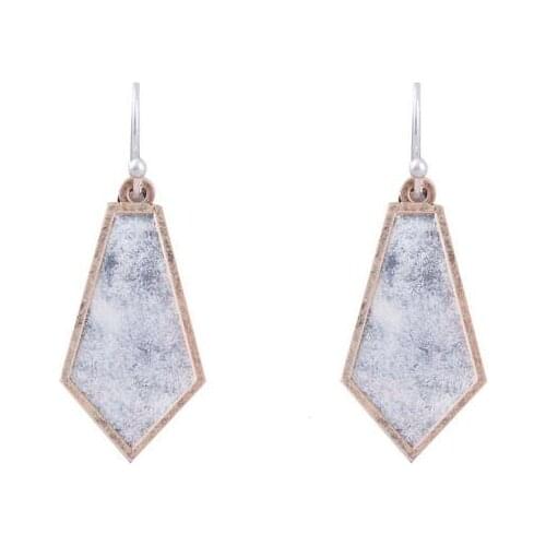 100% Copper Flat Cut Out Teardrop Brass Metallic Drops Earrings Waterdrop Metallic Dangle Earrings Fashion Chic Women Jewelry