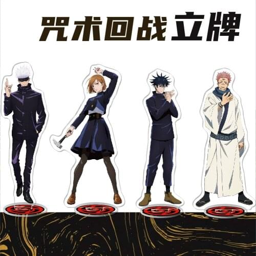 Anime Acrylic Stand Figure Jujutsu Kaisen Gojo Satoru Desktop Standing Plate Decoration Model Toy Gifts