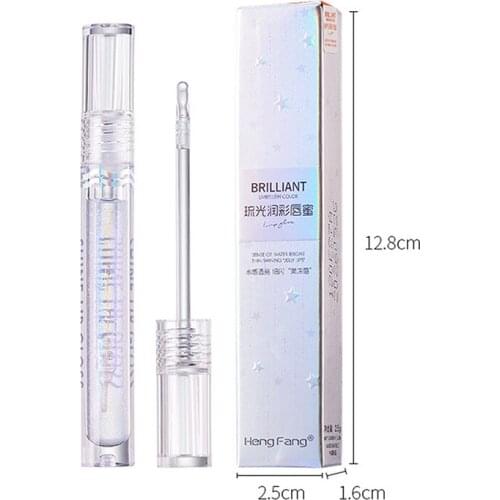 Lip Gloss Pearly Fine Flash Water Mirror Toot Lips Transparent Glass Lip Oil Waterproof Long-lasting Show White Lipstick Makeup