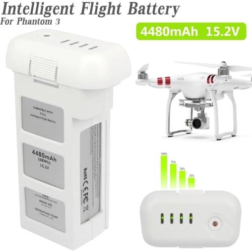 For DJI Phantom 3 11.1V 4480mAh 5200mAh Drone Batterys Upgraded Large Capacity Spare Battery Vision + Quadcopter 66.6Wh 10C