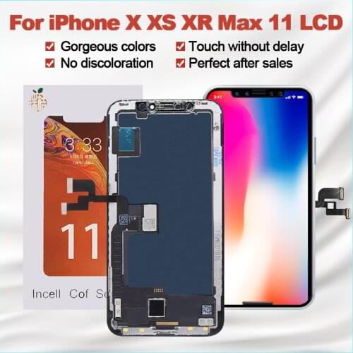 GX Incell For iPhone X XS OLED With 3D Touch Digitizer Assembly LCD Screen Replacement Display For iPhoneX LCD No Dead Pixel