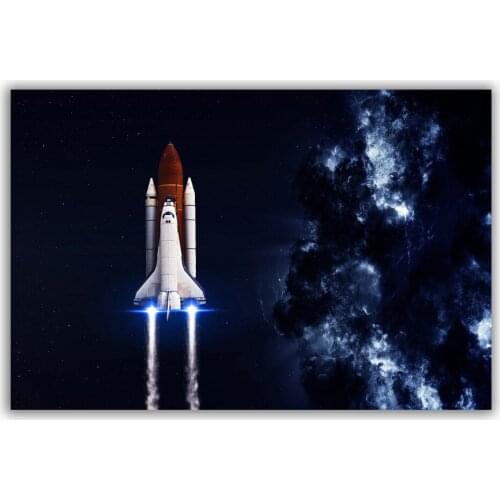 HT075 Spectacular Universe Earth And Moon Space Station Astronaut Silk Fabric Poster Art Decor Indoor Painting Gift