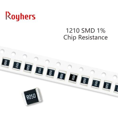 100Pcs 1210 SMD Resistor Kit 1% Tolerance 30.1K-22M 51K 56K 62K 68K 75K 82K 91K 10 Ohm Electronic Components DIY Assorted Set