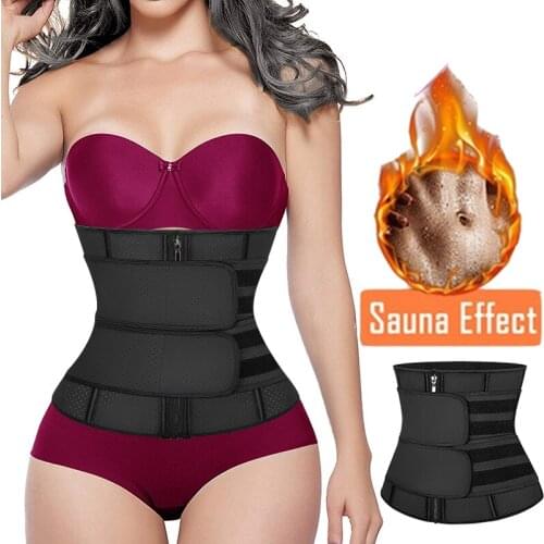 Women Body Shaper Latex Waist Trainer Corset Zipper Underbust Slim Tummy Waist Cincher Slimming Briefs Shaper Belt Shapewear