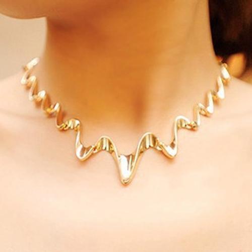 HOT SALES！！！New Arrival Womens Fashion Korean Wave Chain Style Choker Statement Bib Necklace Jewelry Wholesale Dropshipping