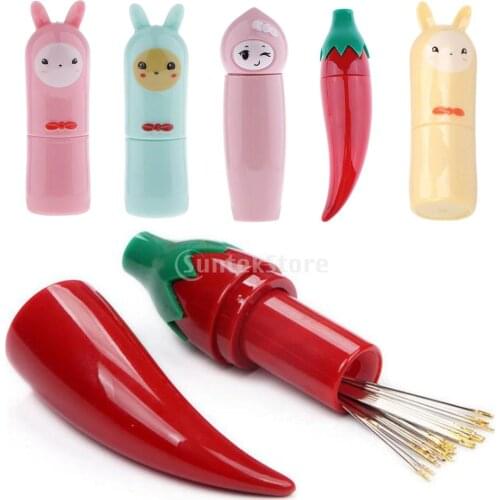 Lovely Cartoon Design Sewing Needles Storage Case Container for Home Use Tailor Pin Needle Case Storage Holder