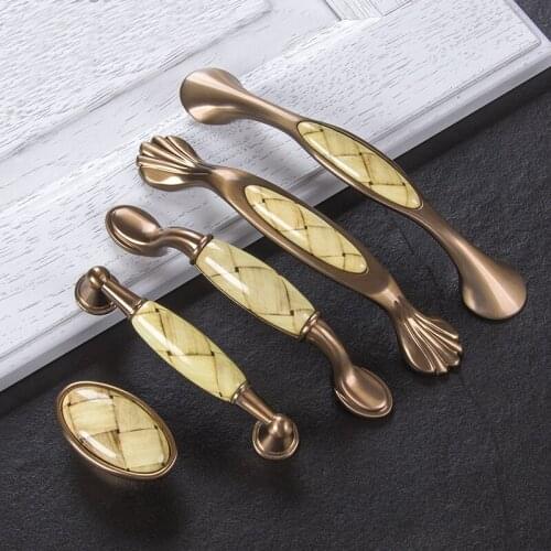 Marble Vein Ceramic Knobs and Handles Ceramic Handles for Kitchen Cupboards Cabinet Door knobs Drawer Pulls Furniture Hardware