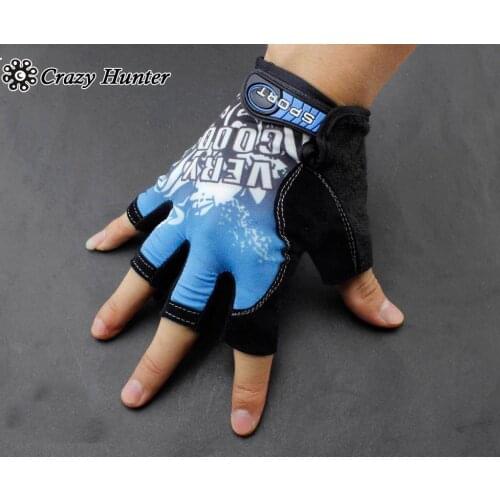 Mens Training Driving Sport Ventilation Fingerless Half Finger Gloves