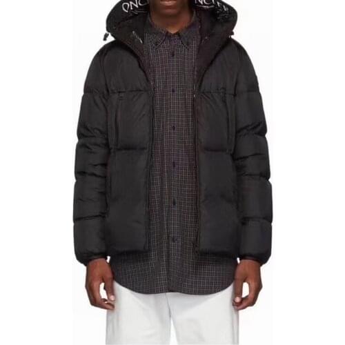 Letter Embroidery Hooded Long Sleeve Casual Mens Down Jacket Keep Warm Must-have In Winter All-match Coat 90% White Duck Down