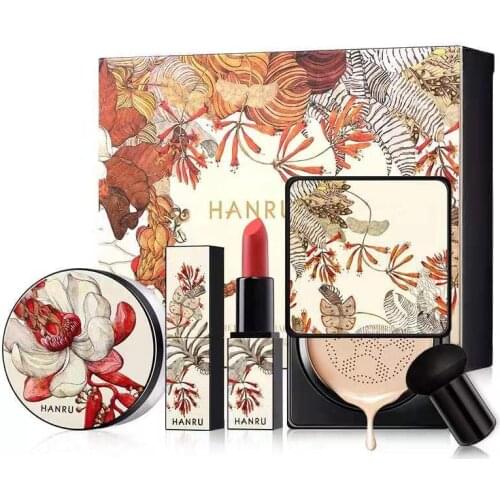 Secret Garden Four-piece Set Box Mushroom Head Air Cushion Finishing Powder Face Powder Does Not Wear Lipstick Makeup Set