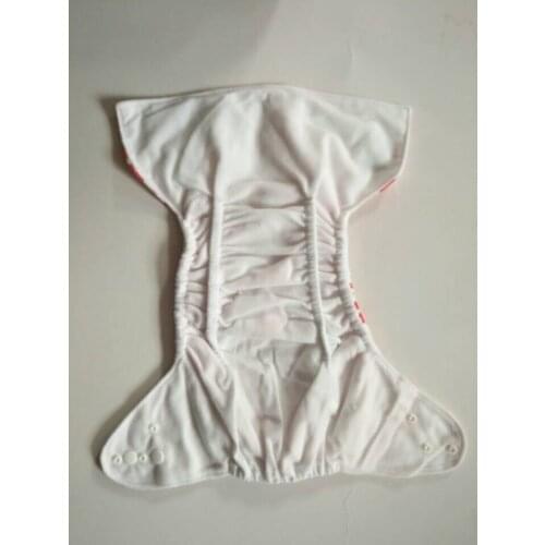 Free Shipping Breathable Fabric Elastic Waist Infant Cloth Diaper Reusuable Nappy one pockert nappies With Double Gussets 60 Pcs