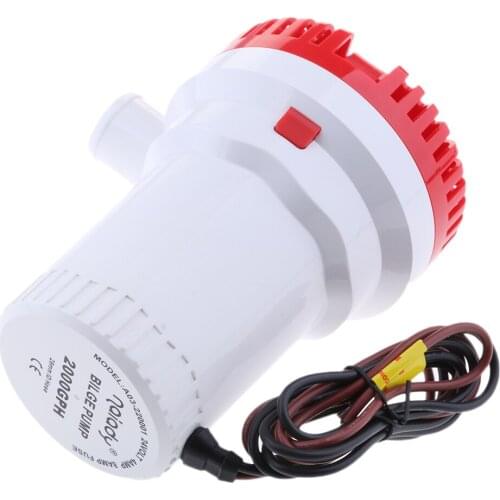 24V 2000GPH Submersible Bilge Pump for Marine Boat Electric RV