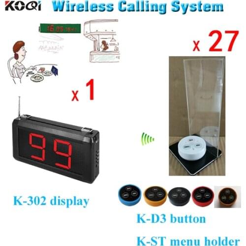 Waiter paging call system bar counter display with service buzzer waterproof