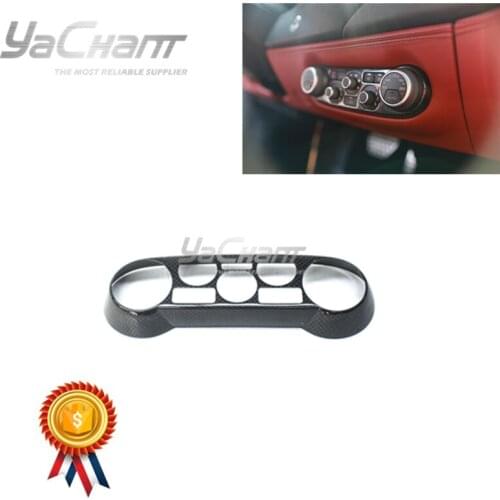 Car-Styling Dry Carbon Fiber Plain Carbon Weave Air Con Control Panel Fit For 2015-2019 F488 GTB & Spider OEM Style