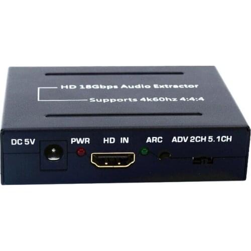 TZT NK-A20 HDMI-compatible Audio Splitter HD 18Gbps Audio Extractor Supports 4K60Hz 4:4:4 Perfect For TV Projector