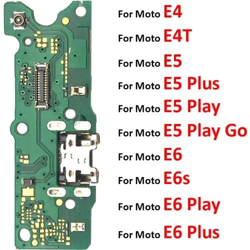 USB Charging Port Dock Charger Connector Board Flex Cable For Motorola Moto E3 E4 E4T E5 E6 Play E7 Plus E6s
