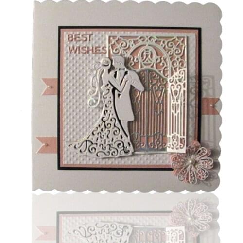 Wedding couple dancing Etching metal cutting die carbon steel die for DIY Scrapbooking/Card Making/Kids Fun Decoration Supplies