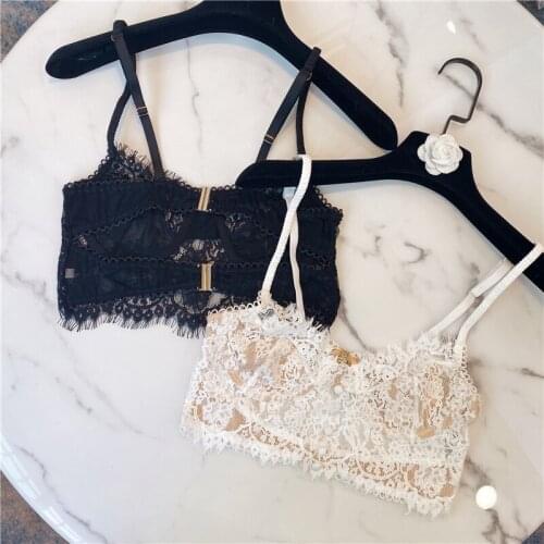 Sexy Crop Top for Women 2020 Spring and Summer New Sexy Backless Inner Wear Short Lace Strap Small Shirt Tops Camisole Top