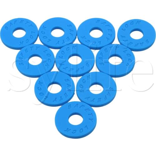 10x25x3mm Silica Gel Guitar Savers Premium Strap Lock 9mm Hole Dia Blue