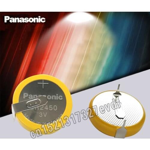 2PCS/LOT Original Panasonic CR2450 with pins 3V coin cell 2450 lithium battery
