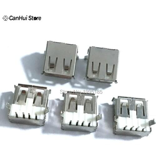 20Pcs USB Type A Standard Port Female Solder Jacks Connector PCB Socket USB-A type Female 4 Pin USB Type A Standard Port Female