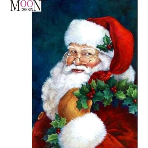 2020 Christmas Santa Claus DIY Diamond Painting Mosaic Full Square/Round Diamond Embroidered Cross Stitch Home Decor Rhinestones