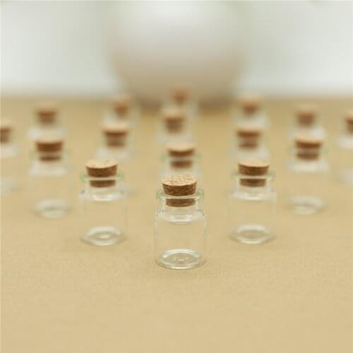 24 pcs/lot 5ml 22*30mm Small Glass Jars Test Tube Tiny Container Mini Transparent Glass Vial Bottles Stopper DiY Wedding Gift
