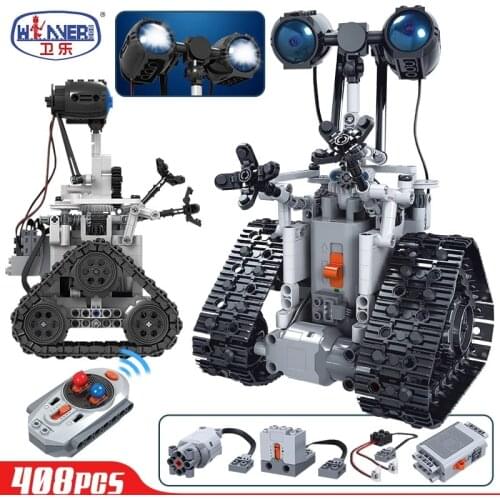 408PCS City Creative RC Robot Electric Building Blocks Technic Remote Control Intelligent Robot Bricks Toys For Children
