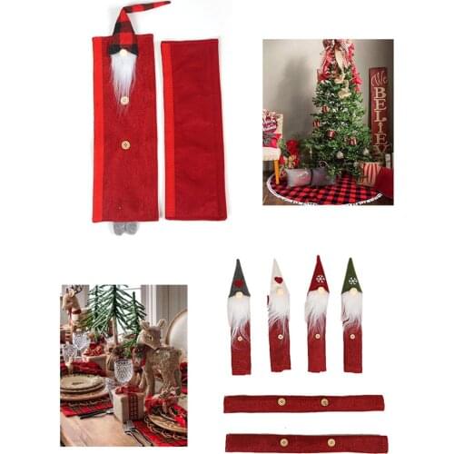 8 Pieces Protective Covers Christmas Santa Claus Handle Covers for Refrigerator Microwave Oven