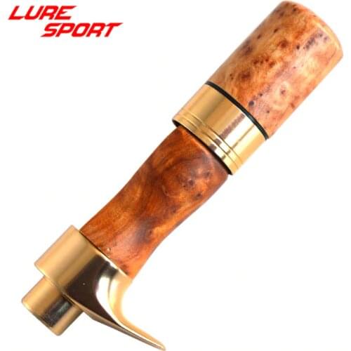 LureSport Burl wood Aluminum reel seat Fishing Rod Building Component spinning casting reel seat Repair Pole DIY Accessory