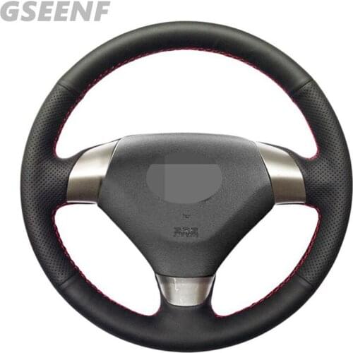 Car Accessories Steering Wheel Cover For Honda Accord 7 Coupe 2003-2007 (3-Spoke) Hand-stitched Black Anti-slip Genuine Leather