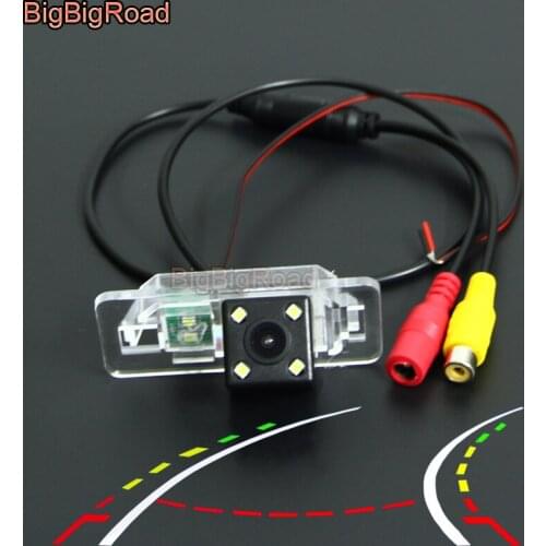 BigBigRoad Car Intelligent Dynamic Trajectory Tracks Rear View CCD Camera For BMW X6 E71 7seires E38 E65 E66 E67 E68 X5 E53 E70