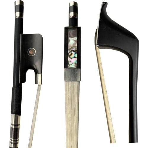 Free shipping New 1 pc 3/4 Carbon fiber high quality double bass bow French style white horse hair