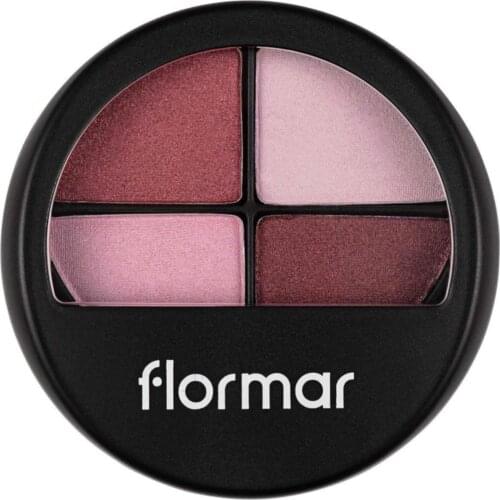 Flormar Quartet Eye Shadow Pink Flamingos Brigth Shimmer Matte Palette Easy To Wear Permanent 4 Colors