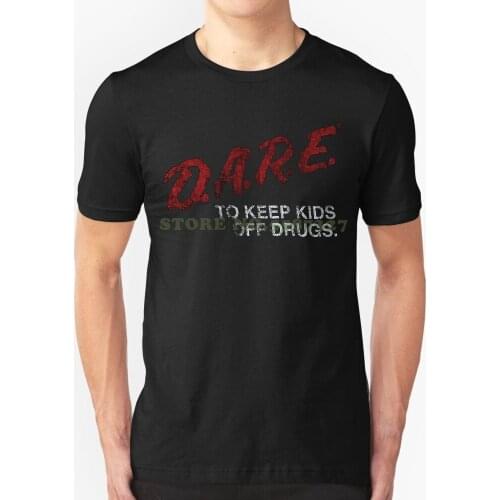 T-shirt Top D.a.r.e. Mens T-shirt - " Keep Kids Off Drugs " Classic Distressed Dare Logo ( Xx-large ) Black