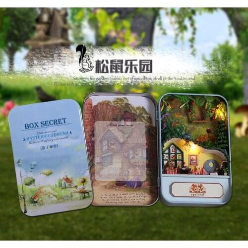 Iiecreate the squirrel paradise DIY small doll house room house with LED light for children birthdays