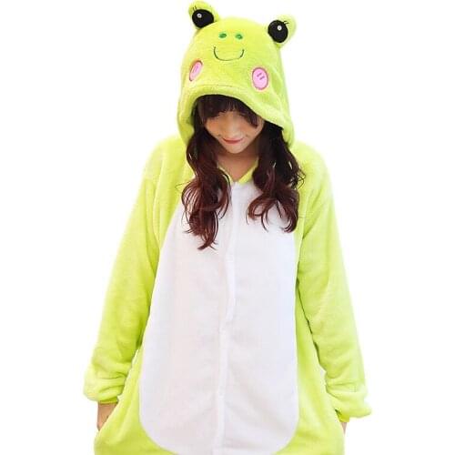 Kigurumi Green Frog onesies Pajamas Sets animal costume Pyjamas Unisex Cartoon Cosplay character pijamas sleepwear